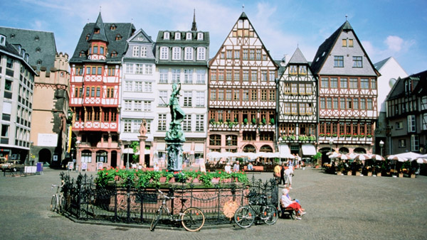 Romerberg Square in Frankfurt.