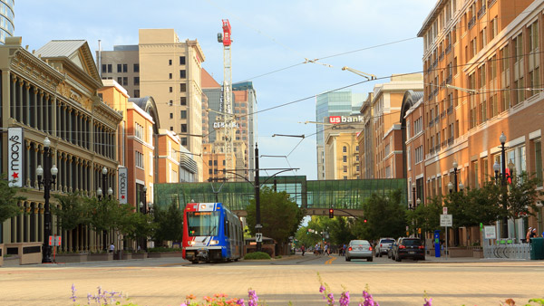 Downtown Salt Lake City.